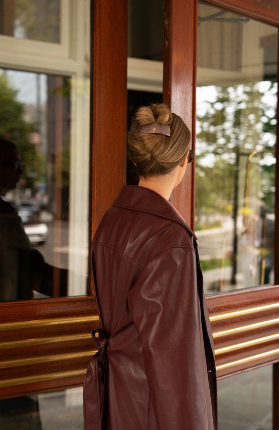 Rectangle Volume Barrette - Shimmer