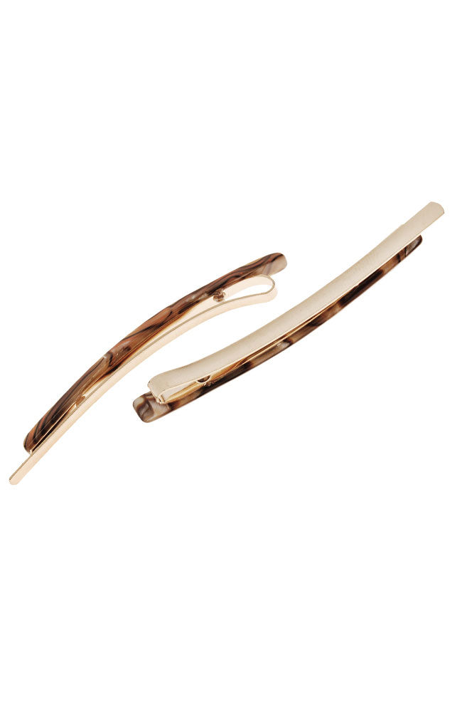Bobby Pin Pair on Gold Wire - Classic